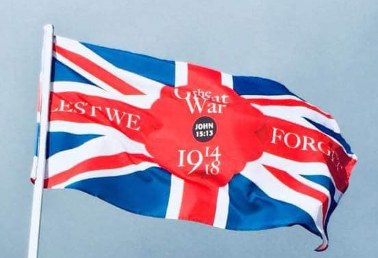 Limited Sales 1918-2020 WW Remembrance Day 5x3ft Flag Union Jack Lest We Forget 